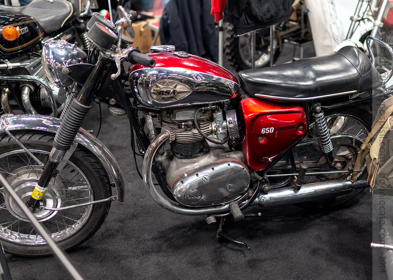 Progressive Motorcycle Show - BSA, God Save the Queen. Bonnie Cafe.