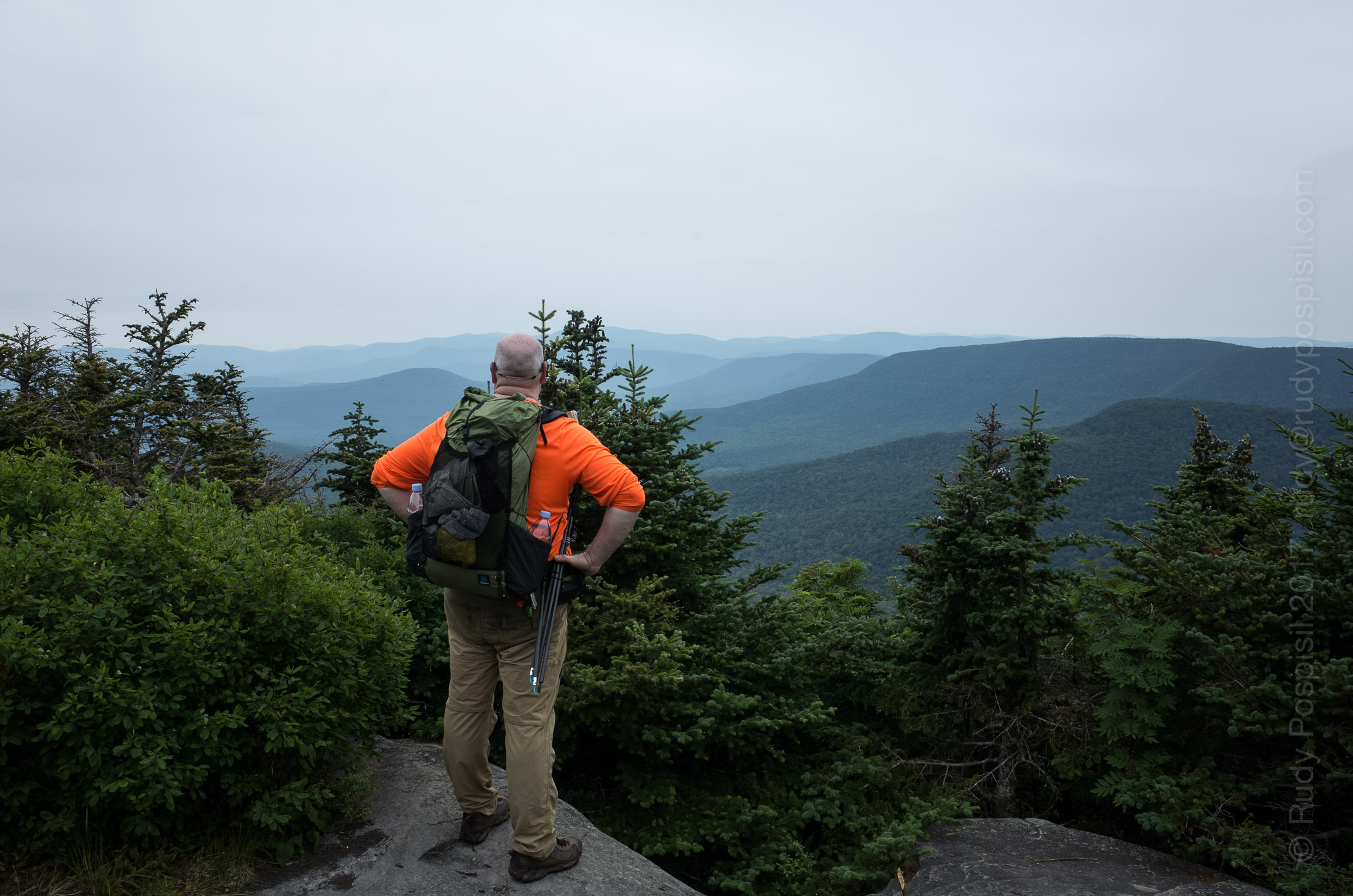 Your's Truly, looking out over the Catskills from the lower summit of Twin Mountain.